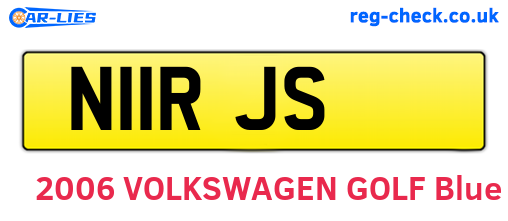 N11RJS are the vehicle registration plates.