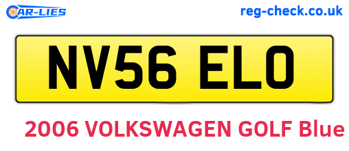 NV56ELO are the vehicle registration plates.