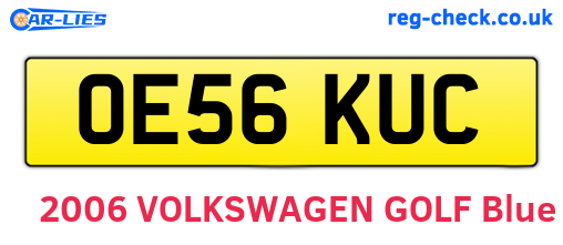 OE56KUC are the vehicle registration plates.