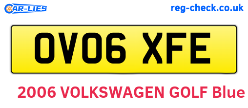 OV06XFE are the vehicle registration plates.