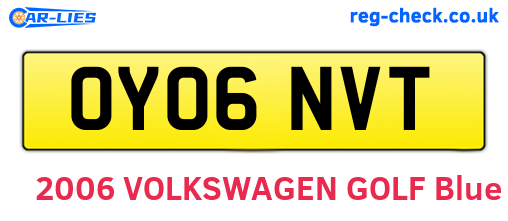 OY06NVT are the vehicle registration plates.