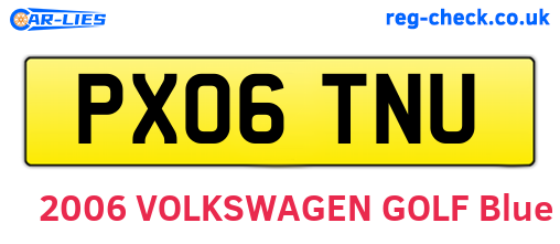 PX06TNU are the vehicle registration plates.