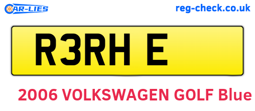 R3RHE are the vehicle registration plates.
