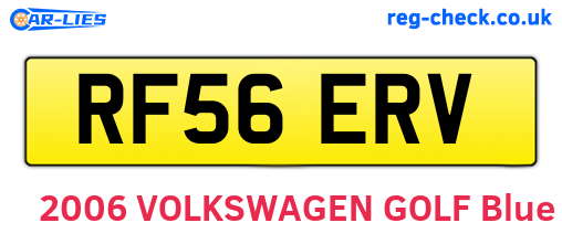 RF56ERV are the vehicle registration plates.