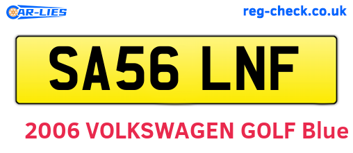SA56LNF are the vehicle registration plates.