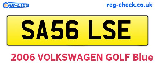 SA56LSE are the vehicle registration plates.