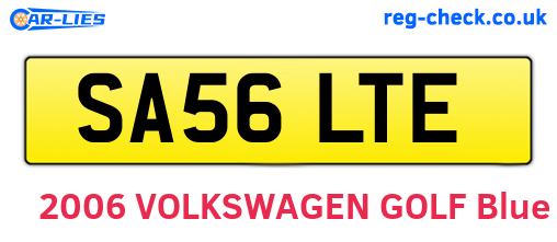SA56LTE are the vehicle registration plates.