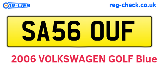 SA56OUF are the vehicle registration plates.