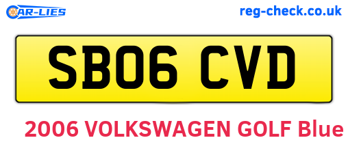 SB06CVD are the vehicle registration plates.