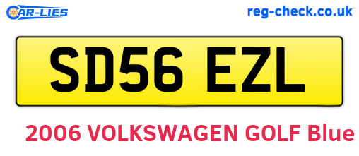SD56EZL are the vehicle registration plates.