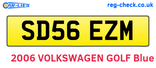 SD56EZM are the vehicle registration plates.