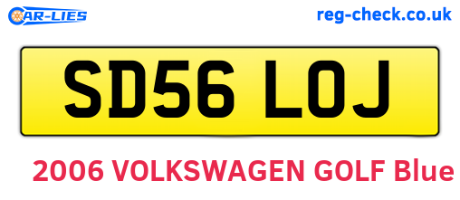 SD56LOJ are the vehicle registration plates.