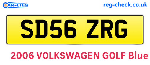 SD56ZRG are the vehicle registration plates.
