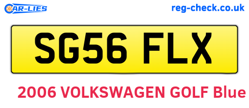 SG56FLX are the vehicle registration plates.