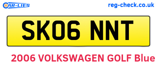 SK06NNT are the vehicle registration plates.