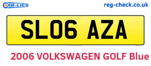 SL06AZA are the vehicle registration plates.
