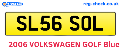 SL56SOL are the vehicle registration plates.