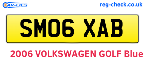 SM06XAB are the vehicle registration plates.