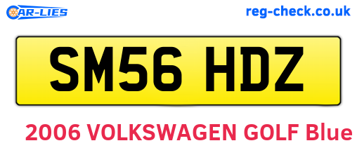 SM56HDZ are the vehicle registration plates.
