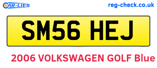 SM56HEJ are the vehicle registration plates.