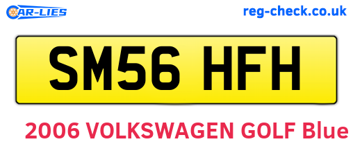 SM56HFH are the vehicle registration plates.