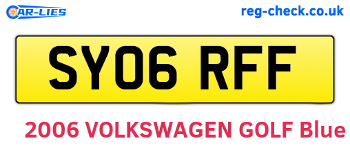 SY06RFF are the vehicle registration plates.