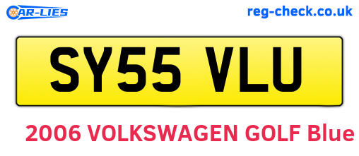 SY55VLU are the vehicle registration plates.