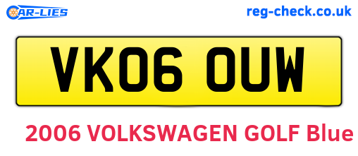 VK06OUW are the vehicle registration plates.