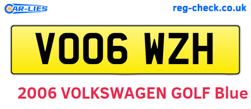VO06WZH are the vehicle registration plates.