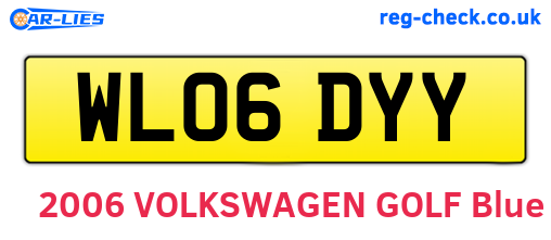 WL06DYY are the vehicle registration plates.