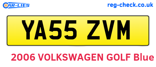 YA55ZVM are the vehicle registration plates.