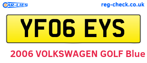 YF06EYS are the vehicle registration plates.