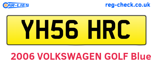 YH56HRC are the vehicle registration plates.