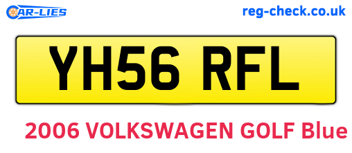 YH56RFL are the vehicle registration plates.