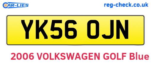 YK56OJN are the vehicle registration plates.
