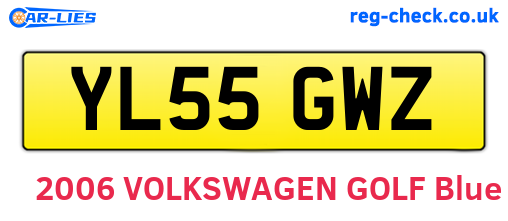 YL55GWZ are the vehicle registration plates.