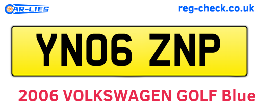 YN06ZNP are the vehicle registration plates.