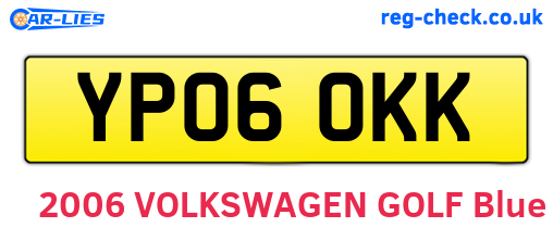 YP06OKK are the vehicle registration plates.