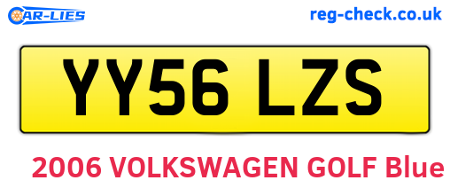 YY56LZS are the vehicle registration plates.