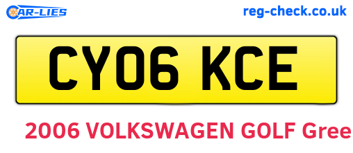 CY06KCE are the vehicle registration plates.