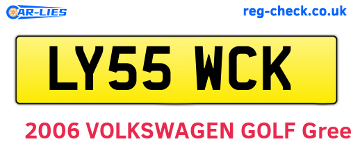 LY55WCK are the vehicle registration plates.