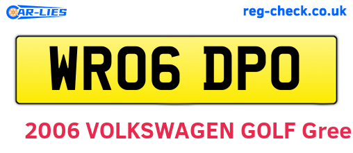 WR06DPO are the vehicle registration plates.