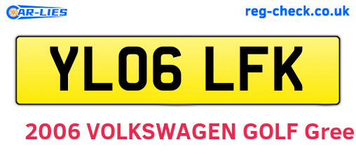 YL06LFK are the vehicle registration plates.