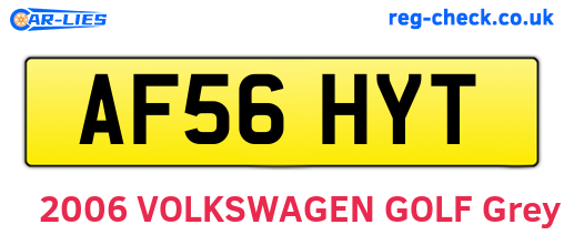 AF56HYT are the vehicle registration plates.
