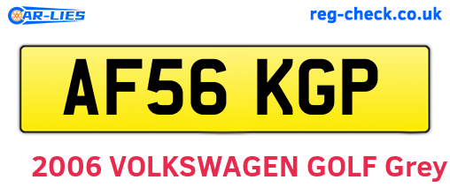AF56KGP are the vehicle registration plates.