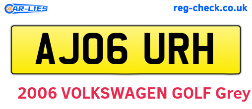 AJ06URH are the vehicle registration plates.