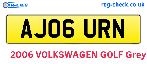 AJ06URN are the vehicle registration plates.