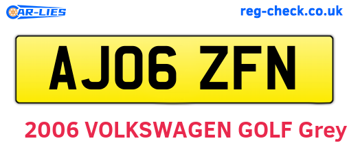 AJ06ZFN are the vehicle registration plates.