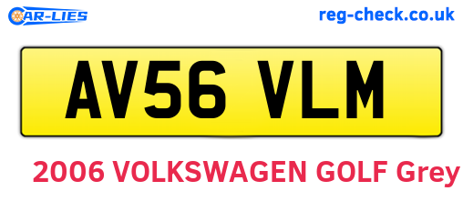 AV56VLM are the vehicle registration plates.