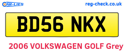 BD56NKX are the vehicle registration plates.